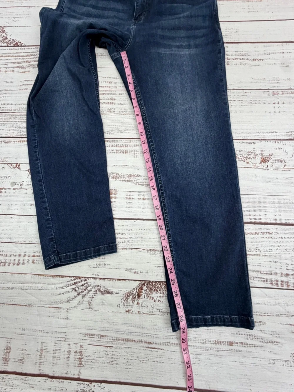 MUGSY Men’s size 34 x 29 Fultons Casual Dark Blue Relaxed Fit Stretch Jeans